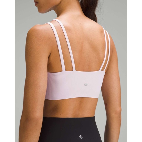 LULULEMON Like a Cloud Strappy Longline Ribbed Bra *Light Support Light Purple 4 - Picture 3 of 12